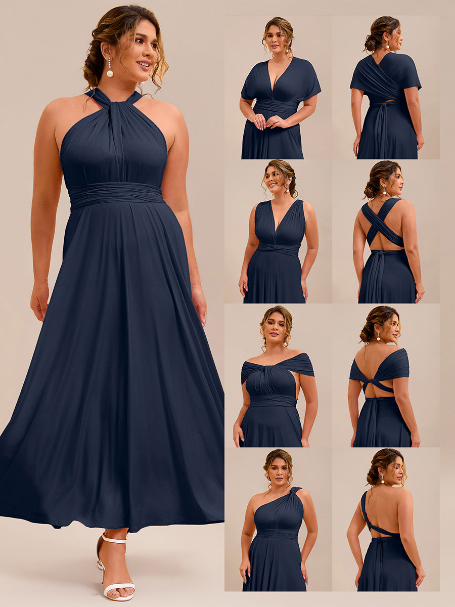 Color=Navy Blue | Wear More Than One Garment Chiffon Bridesmaid Dresses-Navy Blue 18