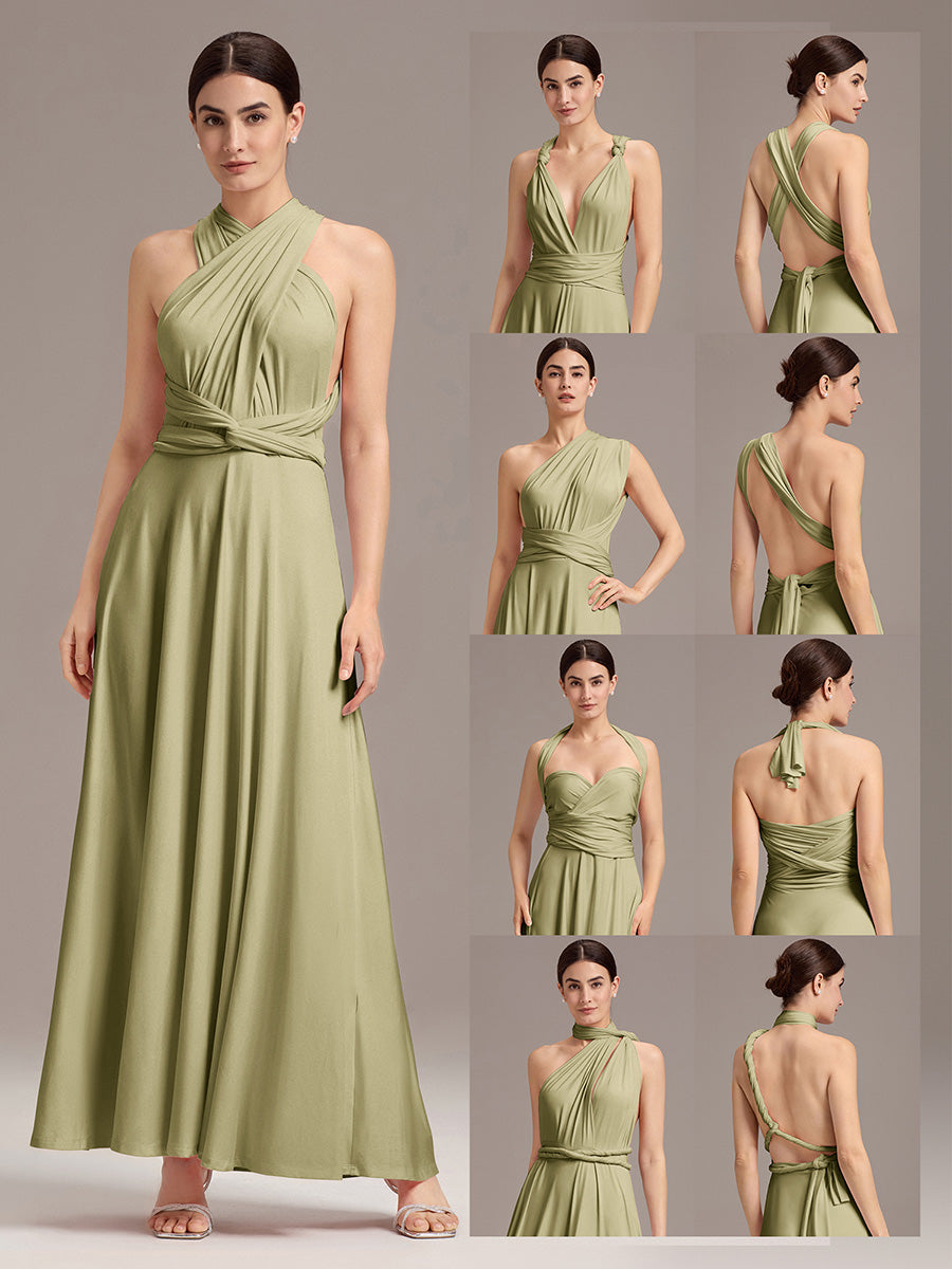 Color=Sage Green | Wear More Than One Garment Chiffon Bridesmaid Dresses-Sage Green 19