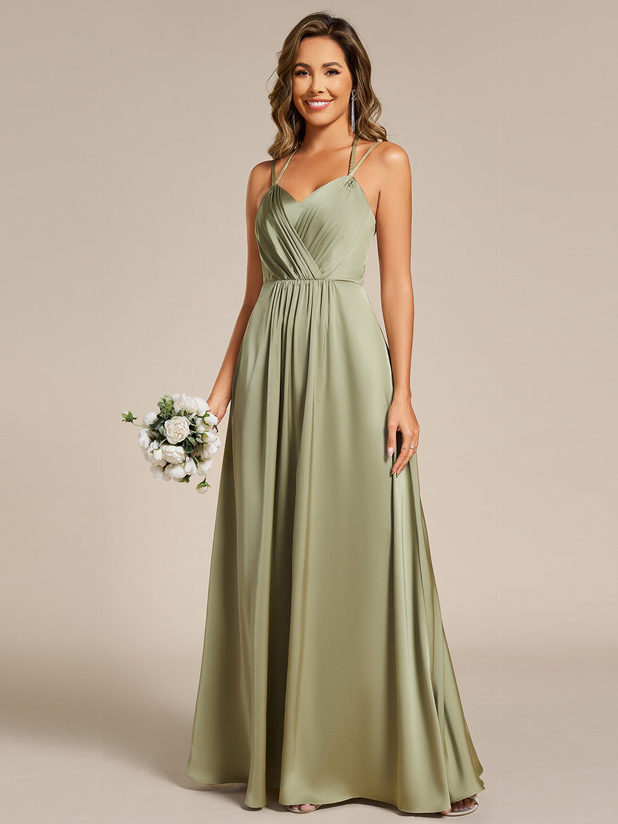 Romantic Frenulum knotting Halter Neckline Bridesmaid Dresses Romantic Frenulum knotting Halter Neckline Bridesmaid Dresses