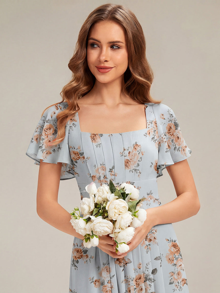 Color=Amber Bloom Amber Bloom | Fast Delivery Short Sleeve Ruffle Backless Ruched A-Line Floor Length Bridesmaid Dresses-Amber Bloom Amber Bloom 5