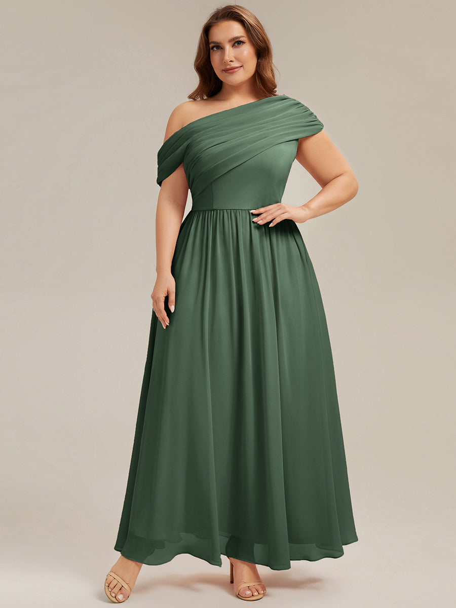 Color=Eucalyptus | Wholesale Asymmetrical Off Shoulder Gathered A-Line Floor Length Bridesmaid Dresses-Eucalyptus 16