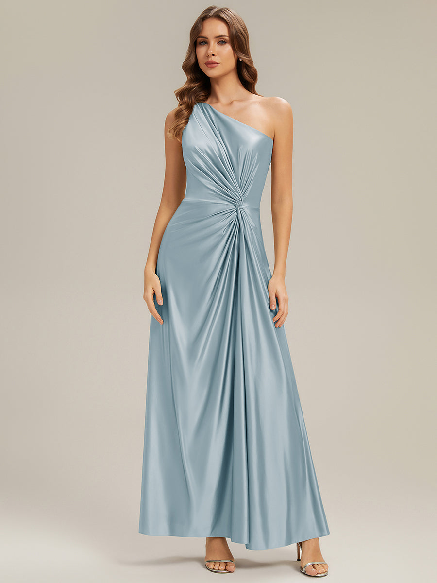 Color=Sky Blue | Bulk Order Sleeveless A-Line High Stretch Asymmetrical Floor Length Dress with Thigh-High Slit, Bridesmaid Dresses-Sky Blue 1