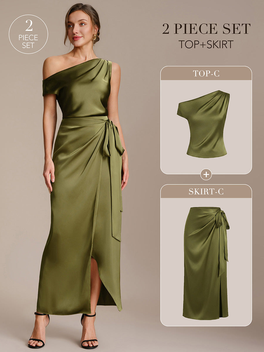 B2B-Exclusive Short Sleeve Off-Shoulder Non-Stretch A-Line Evening Tops