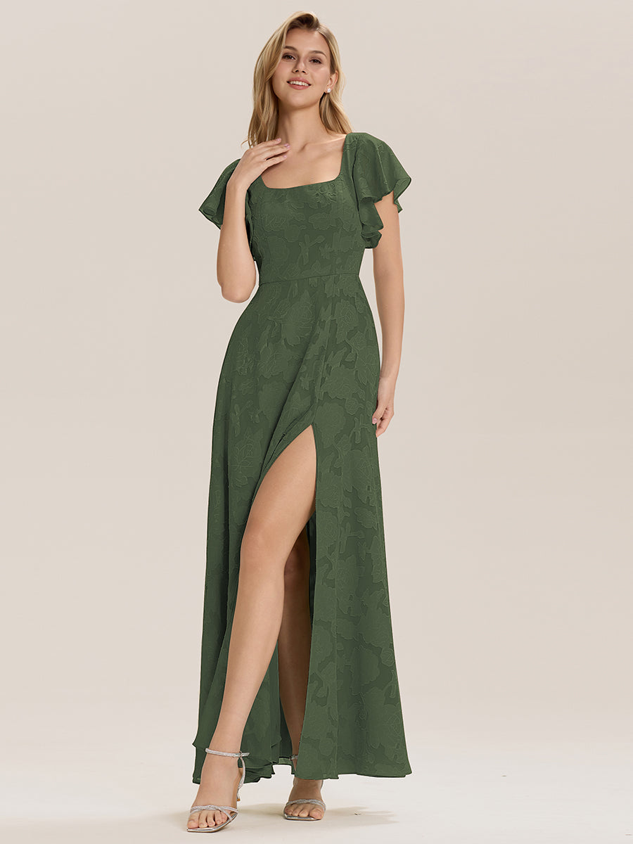 Color=Eucalyptus | Short Sleeve Ruffle Tie-Front Backless A-Line Floor Length Evening Dresses-Eucalyptus 5