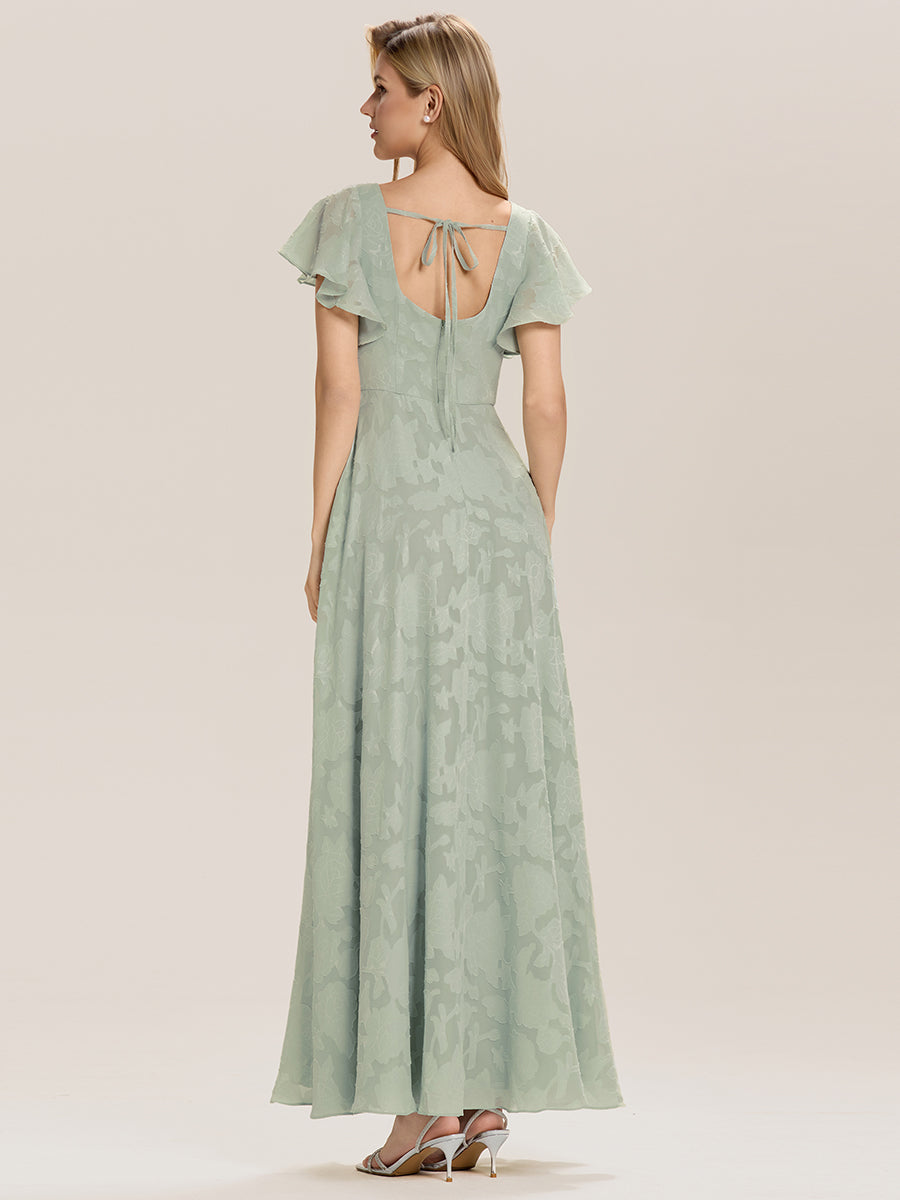 Color=Mint Green | Short Sleeve Ruffle Tie-Front Backless A-Line Floor Length Evening Dresses-Mint Green 10