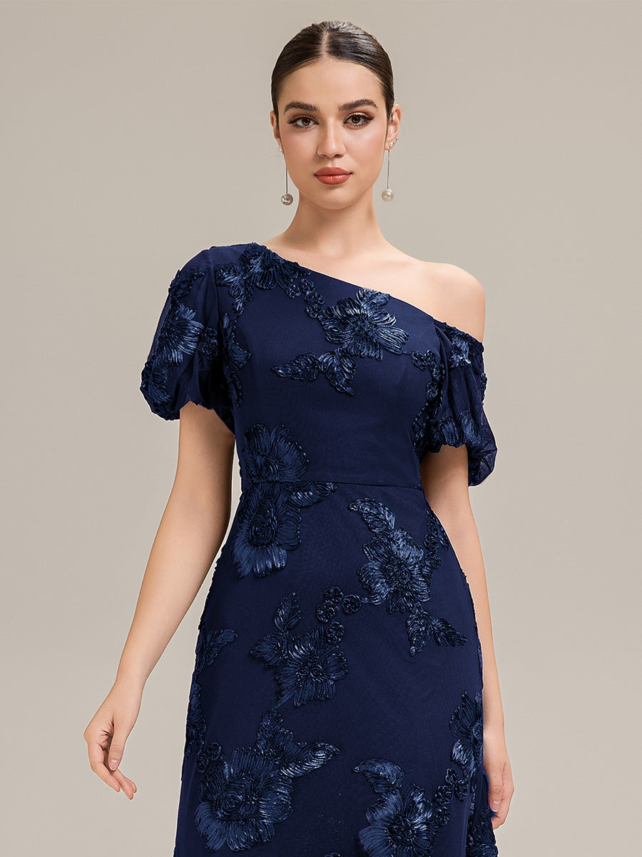 Color=Navy Blue | Custom Solutions Strapless Asymmetrical Fishtail High Stretch Maxi Evening Dresses-Navy Blue 17
