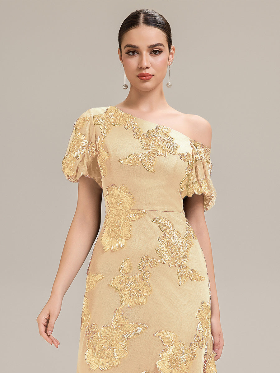 Color=Yellow | Custom Solutions Strapless Asymmetrical Fishtail High Stretch Maxi Evening Dresses-Yellow 23
