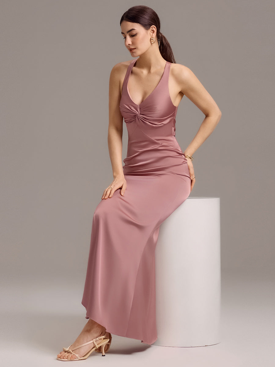 Color=Purple Orchid | Custom Solutions Sleeveless Deep V-Neck Backless Mermaid Floor Length Bridesmaid Dresses-Purple Orchid 5