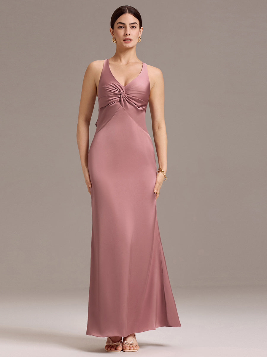 Color=Purple Orchid | Custom Solutions Sleeveless Deep V-Neck Backless Mermaid Floor Length Bridesmaid Dresses-Purple Orchid 2