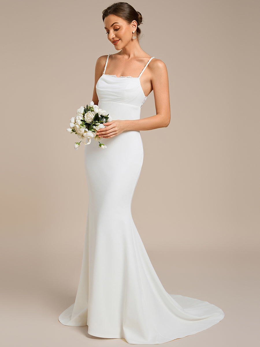 Square Neck Sleeveless Bodycon Floor-Length Wedding Dress Square Neck Sleeveless Bodycon Floor-Length Wedding Dress