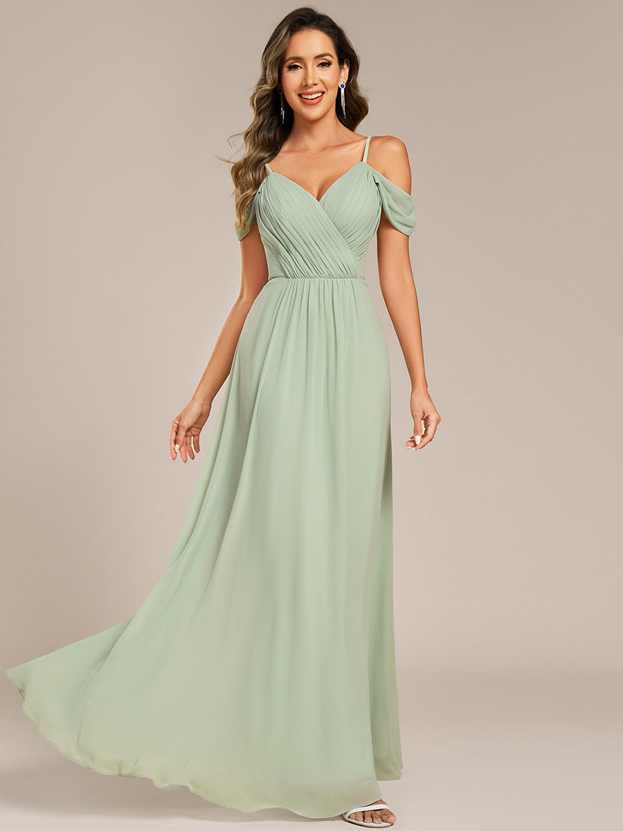 Color=Ice Blue | Fast Delivery Short Sleeve V-Neck Appliques A-Line Floor Length Bridesmaid Dresses-Ice Blue 15