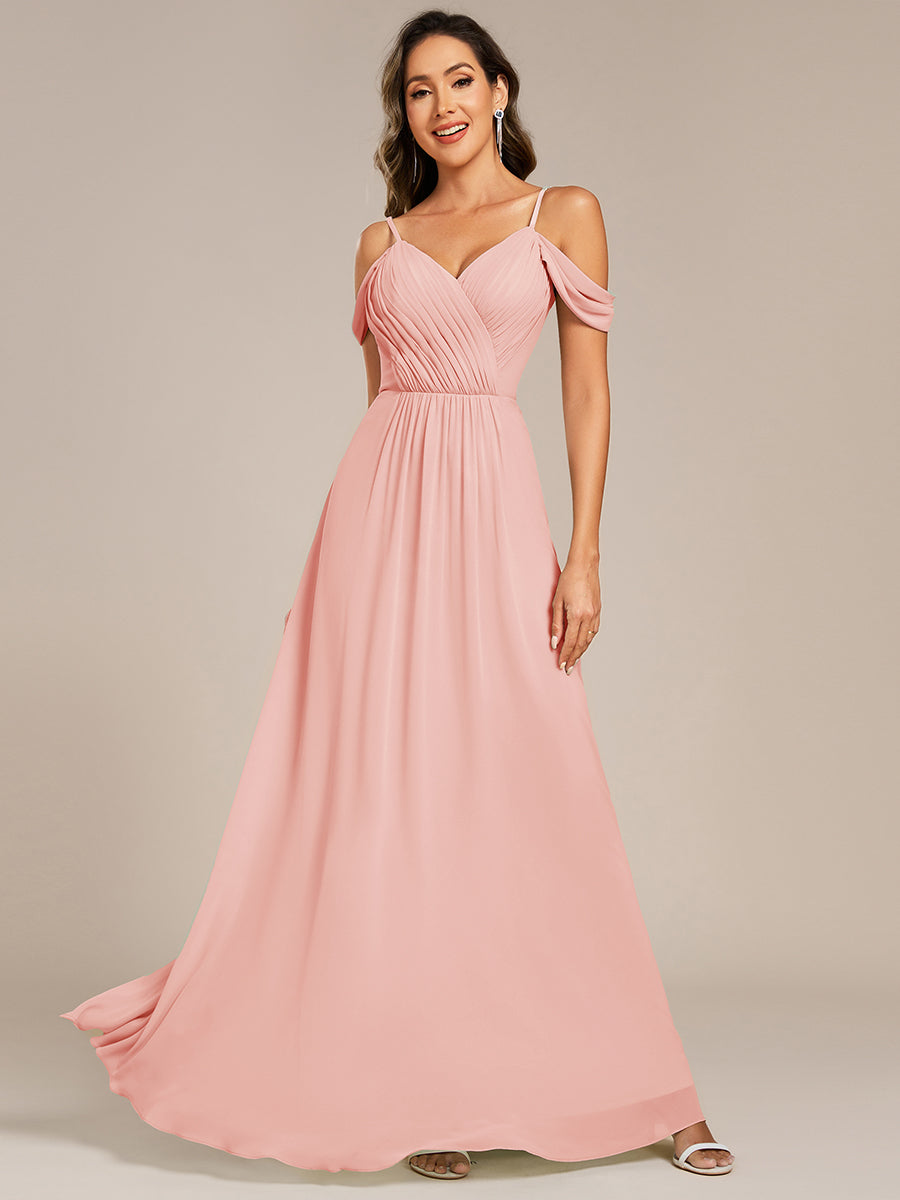 Color=Purple Orchid | Fast Delivery Short Sleeve V-Neck Appliques A-Line Floor Length Bridesmaid Dresses-Purple Orchid 28