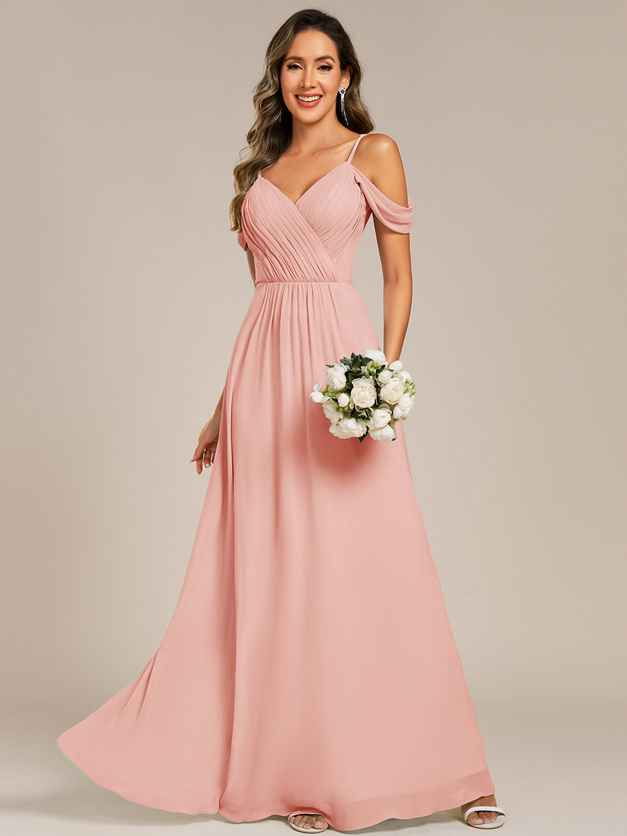 Color=Purple Orchid | Fast Delivery Short Sleeve V-Neck Appliques A-Line Floor Length Bridesmaid Dresses-Purple Orchid 29