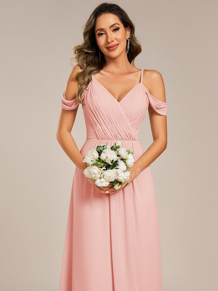 Color=Purple Orchid | Fast Delivery Short Sleeve V-Neck Appliques A-Line Floor Length Bridesmaid Dresses-Purple Orchid 27