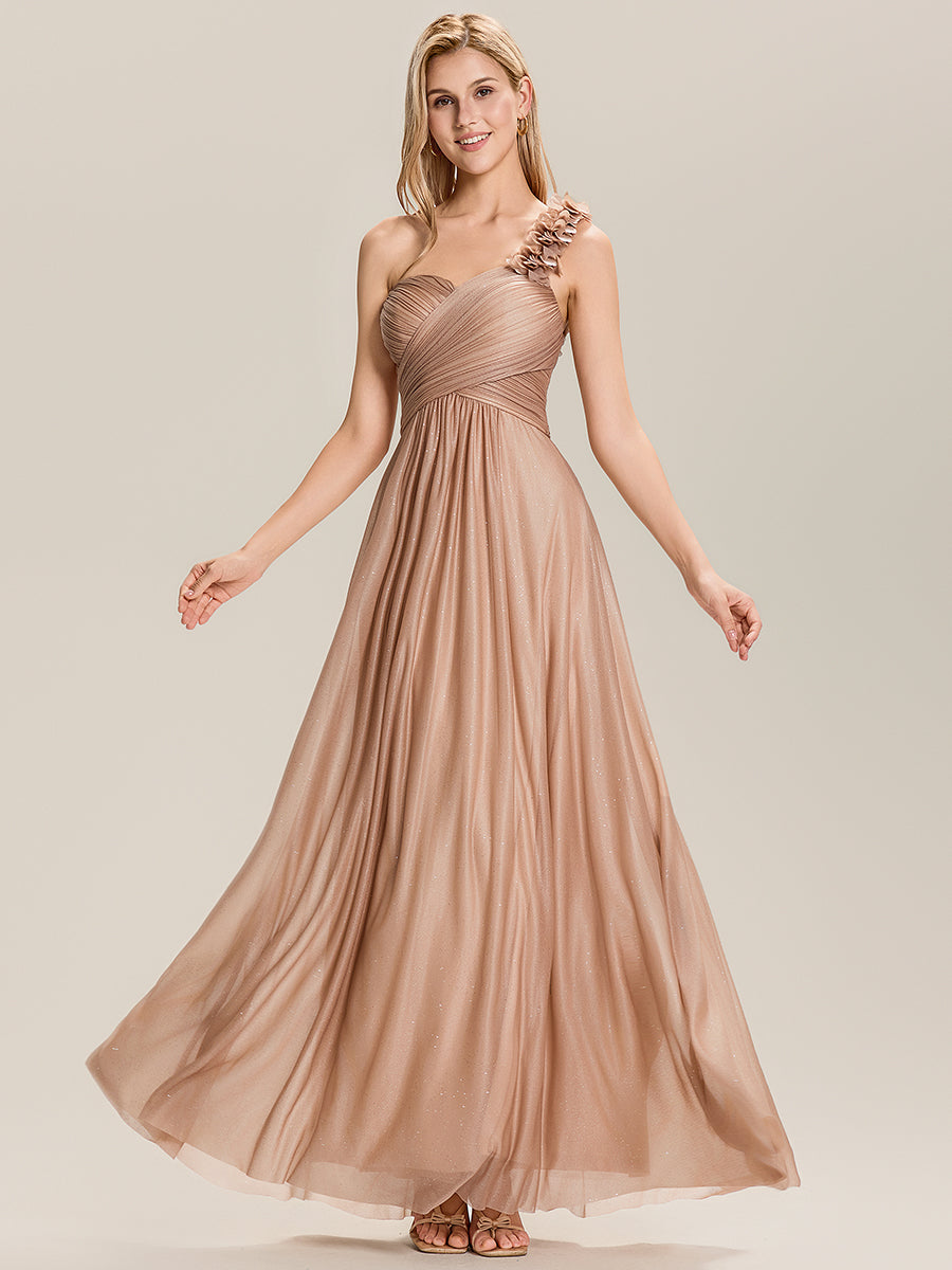Elegant Backless Floral A-Line Floor Length Bridesmaid Dress - Perfect for Weddings Elegant Backless Floral A-Line Floor Length Bridesmaid Dress - Perfect for Weddings