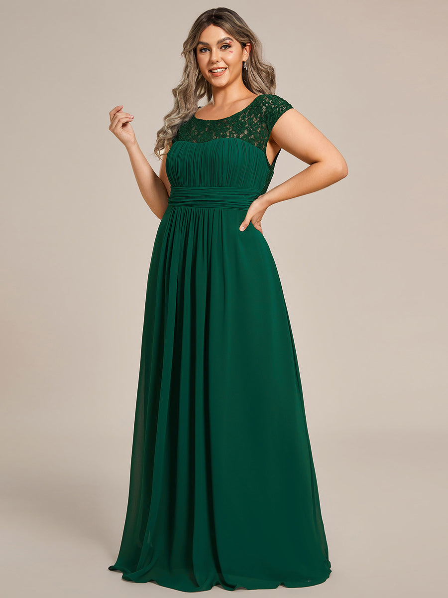 Color=Dark Green | Plus Maxi Long Hollow Lace Wholesale Evening Dresses-Dark Green 10