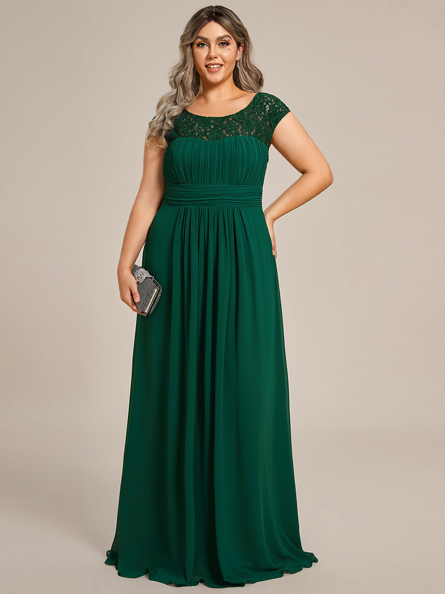 Color=Black | Plus Maxi Long Hollow Lace Wholesale Evening Dresses-Black 6