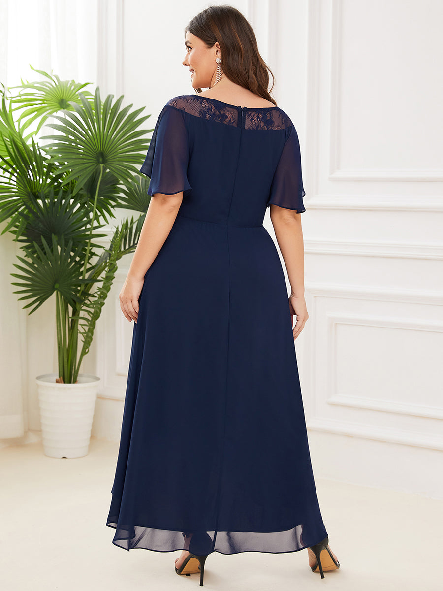 Color=Navy Blue | Women'S Casual Boat Neck A-Line Midi Dress Wholesale-Navy Blue 2