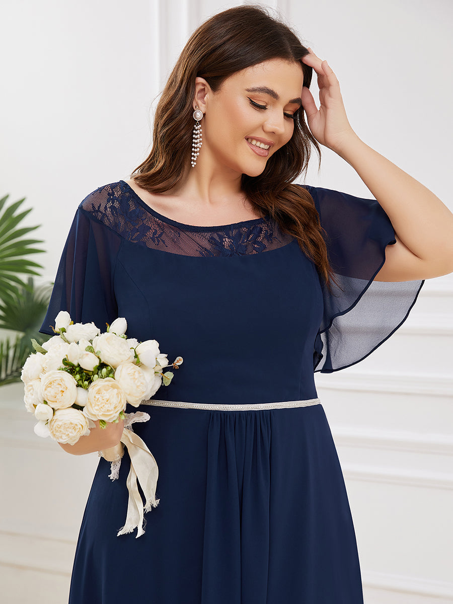 Color=Navy Blue | Women'S Casual Boat Neck A-Line Midi Dress Wholesale-Navy Blue 5