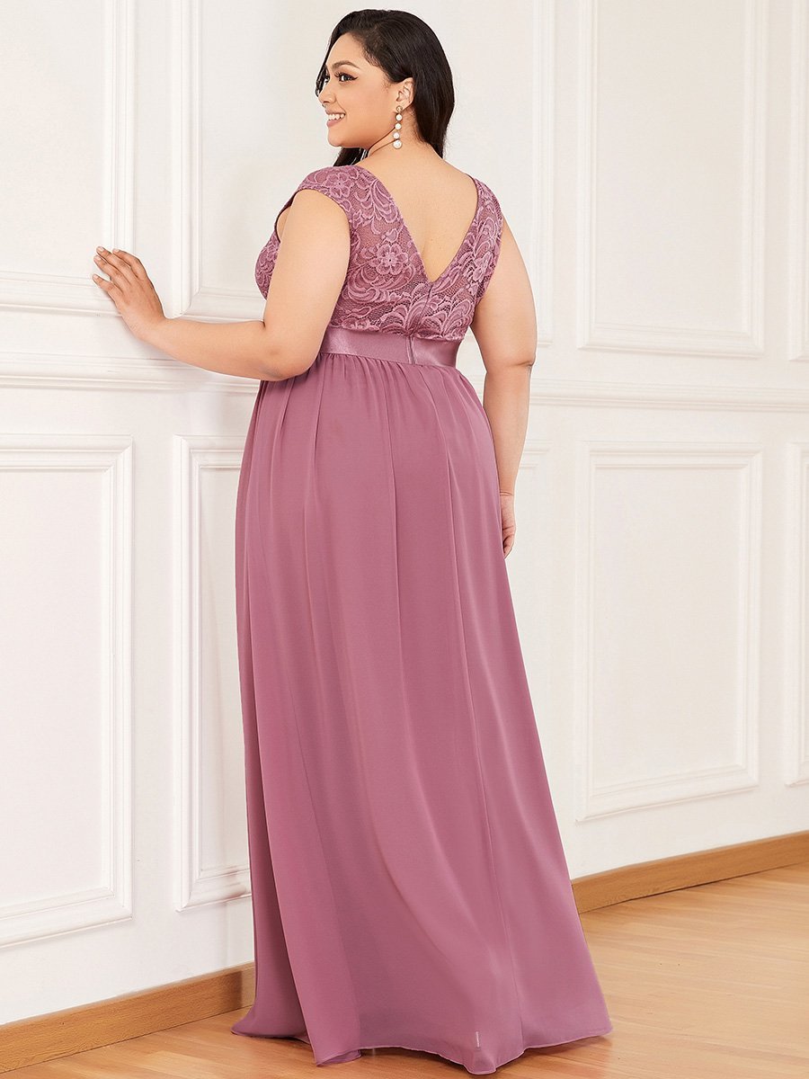 Color=Orchid | Wholesale Fahion Bridesmaid Dresses With Lace-Orchid 7