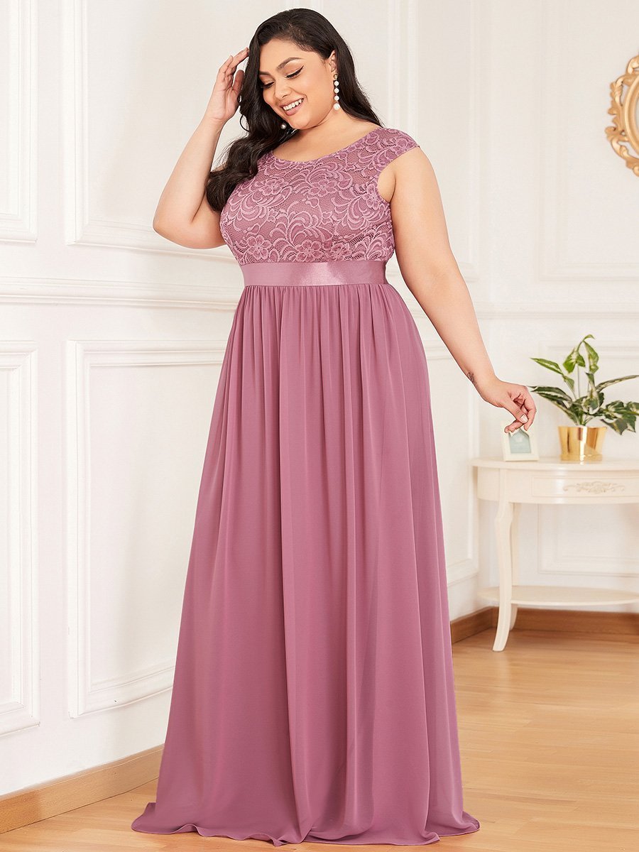 Color=Orchid | Wholesale Fahion Bridesmaid Dresses With Lace-Orchid 8