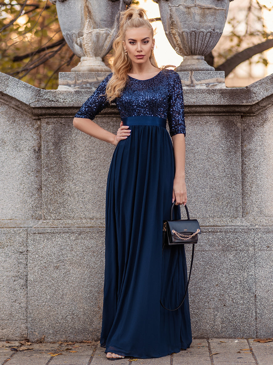 Formal Evening Dresses Long Sleeves with Sequin Wholesale Formal Evening Dresses Long Sleeves with Sequin Wholesale