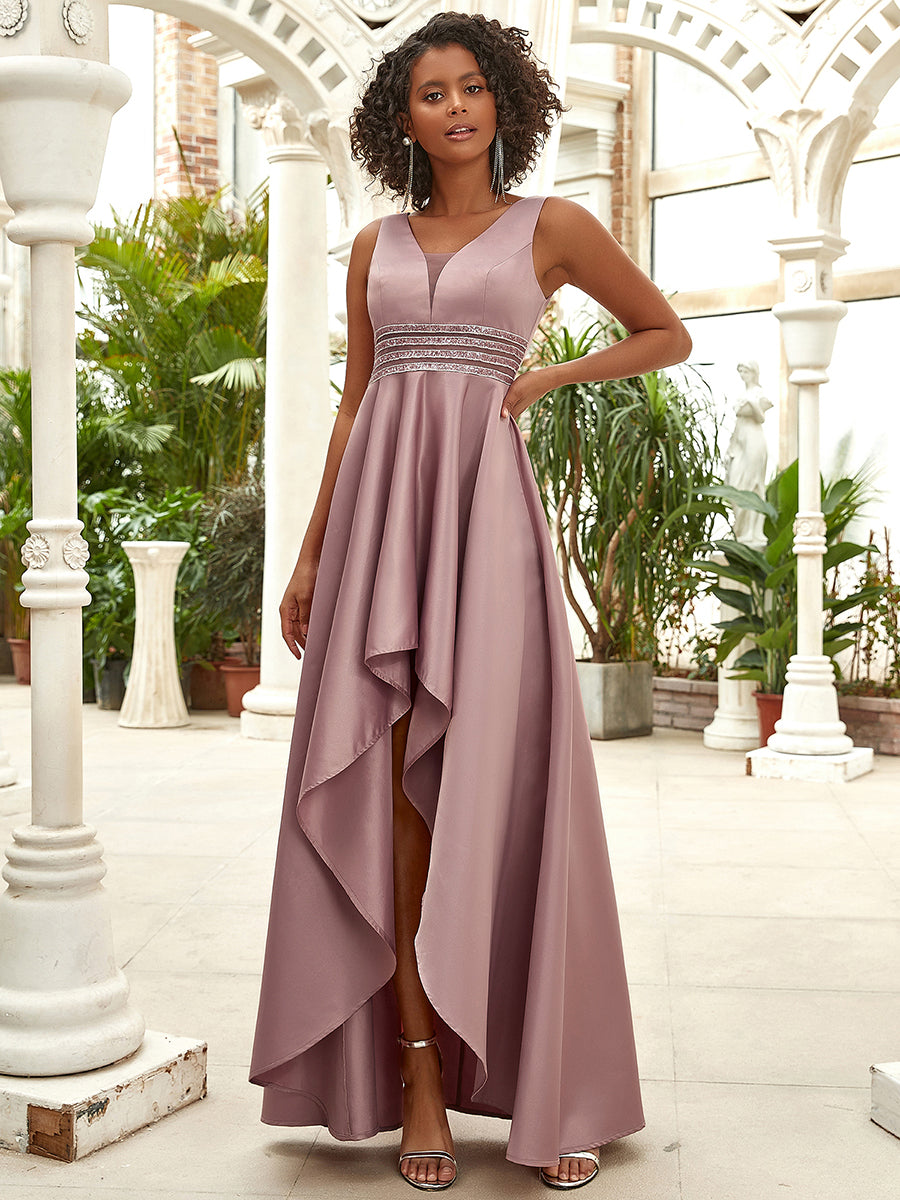 Color=Orchid | Women'S Deep V-Neck Sleeveless Maxi Dresses Ep00877-Orchid 4