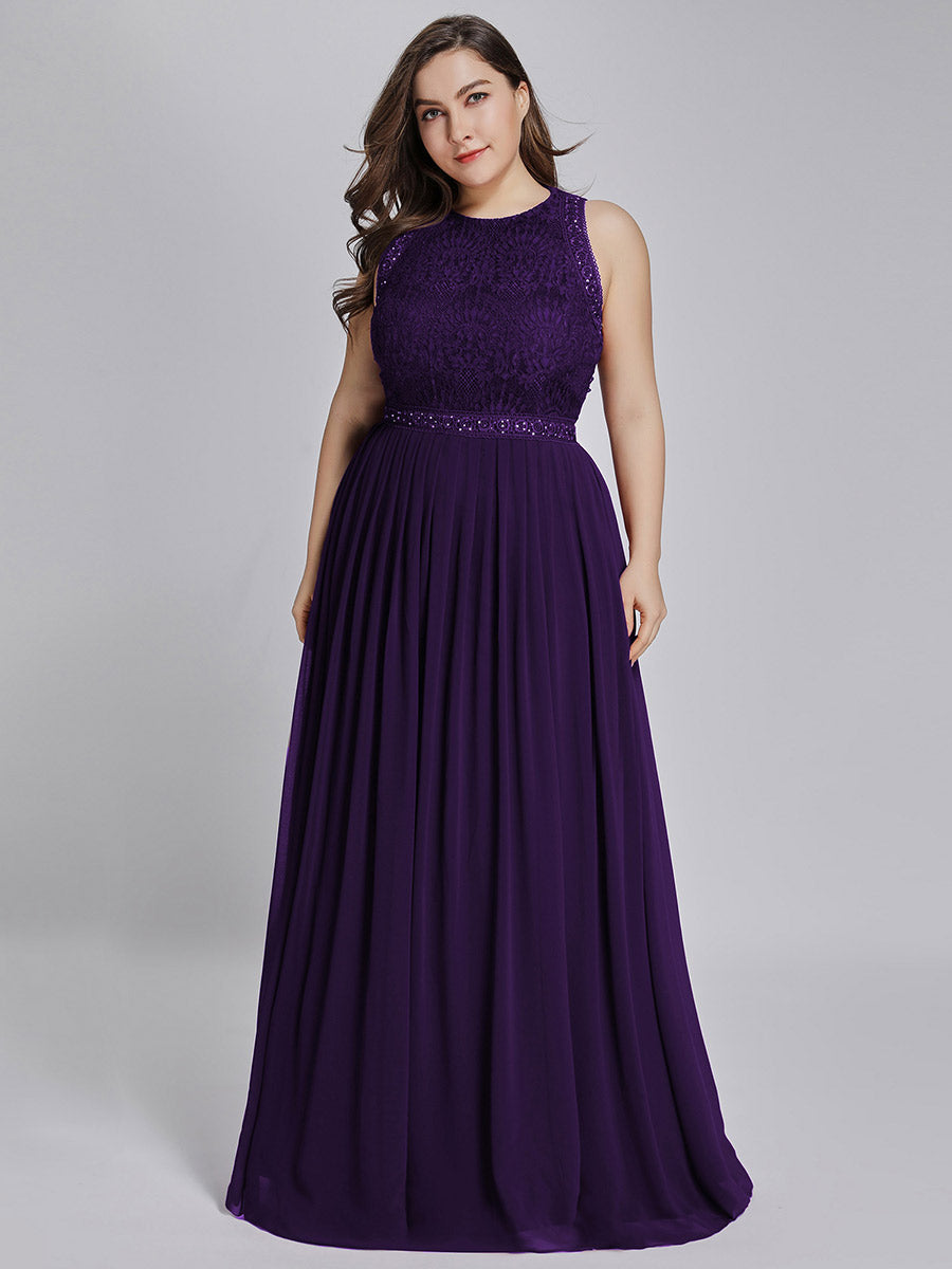 Color=Dark Purple | Round Neck Maxi Long Wholesale Party Dresses For Women-Dark Purple 6