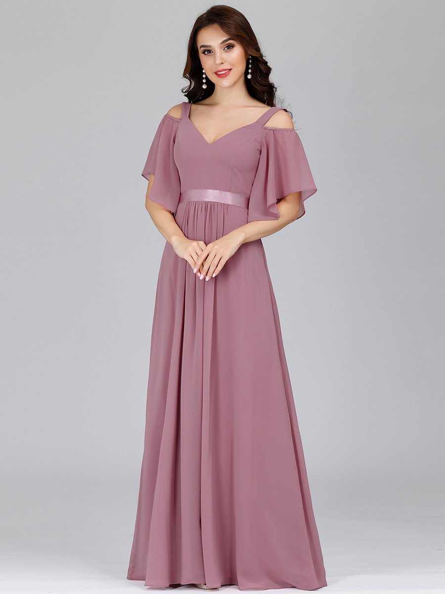 Color=Purple Orchid | Women'S A-Line Off Shoulder Floor Length Bridesmaid Dresses Ep07871-Purple Orchid 4