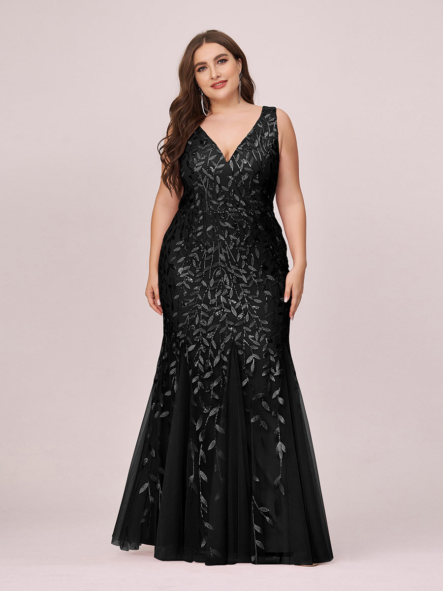 Color=Black | plus-size-sequin-fishtail-wholesaleevening-dresses-for-women-epp7886-Black 4