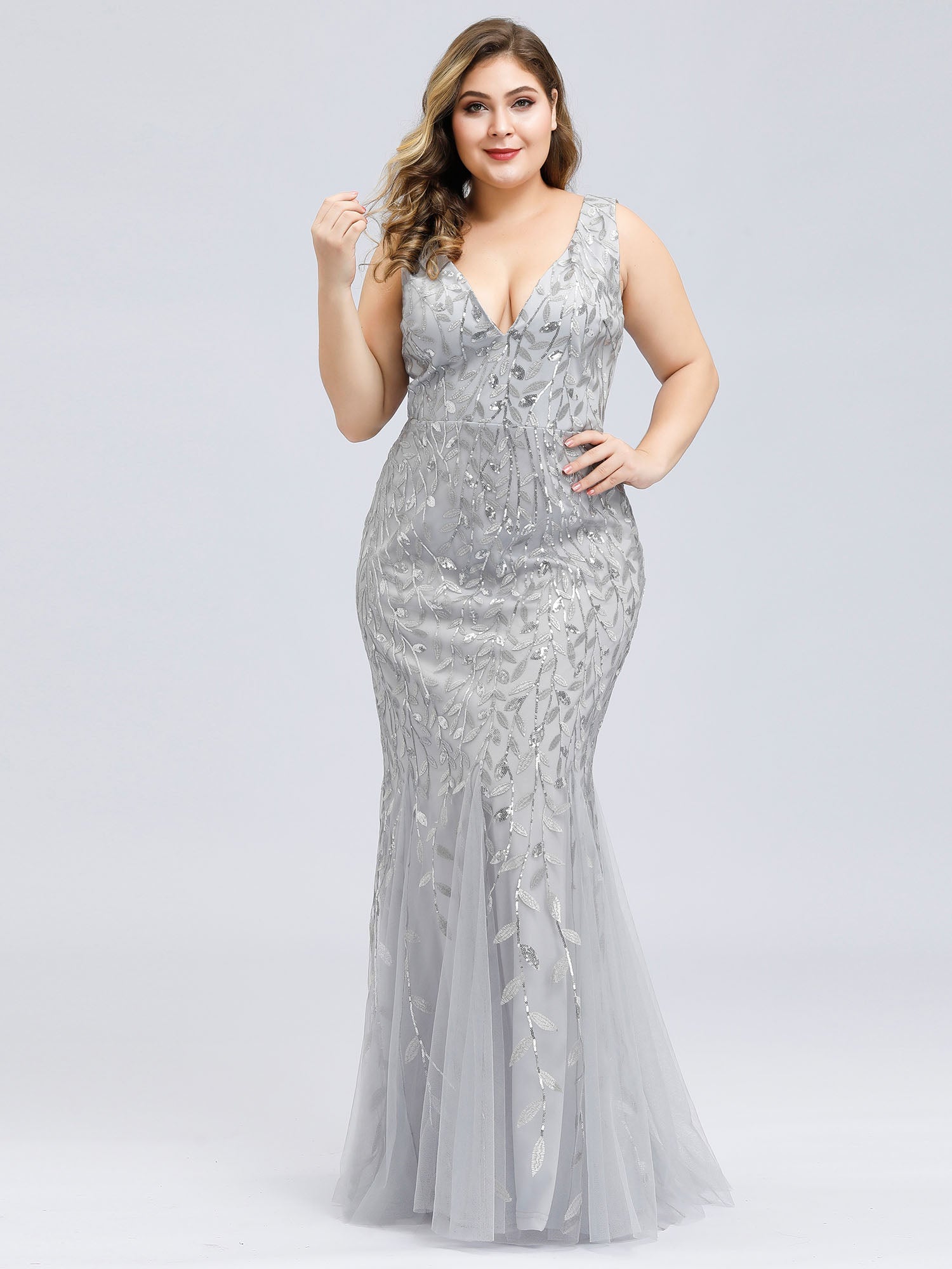 Color=Silver | plus-size-sequin-fishtail-wholesaleevening-dresses-for-women-epp7886-Silver 1