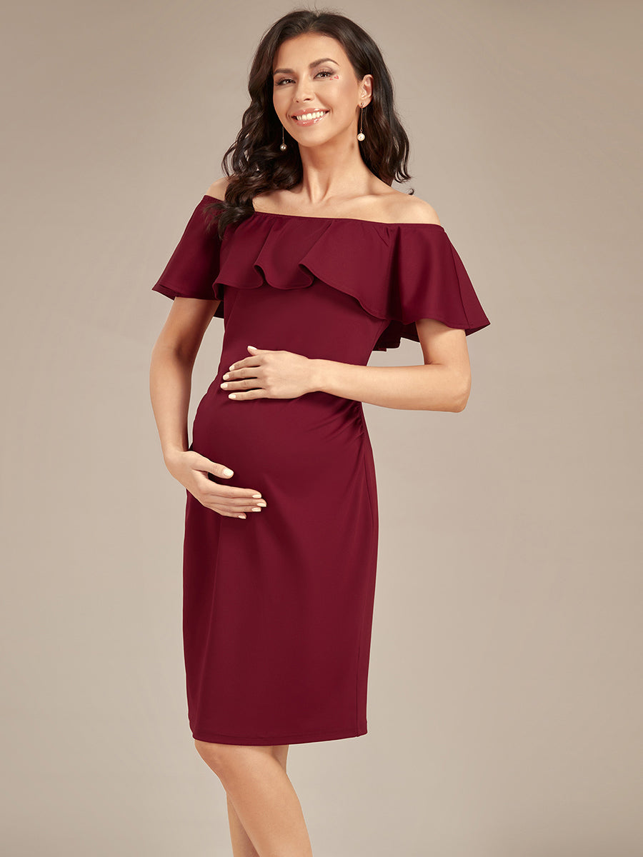 Off Shoulder Ruffles Wholesale Maternity Dresses Off Shoulder Ruffles Wholesale Maternity Dresses