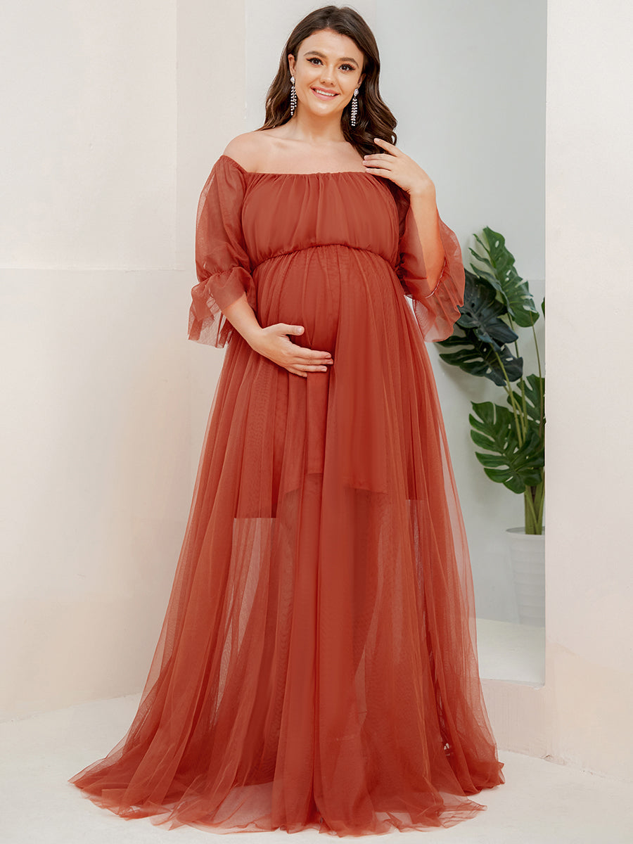 Plus Off Shoulders A Line Short Sleeves Wholesale Maternity Dresses Plus Off Shoulders A Line Short Sleeves Wholesale Maternity Dresses