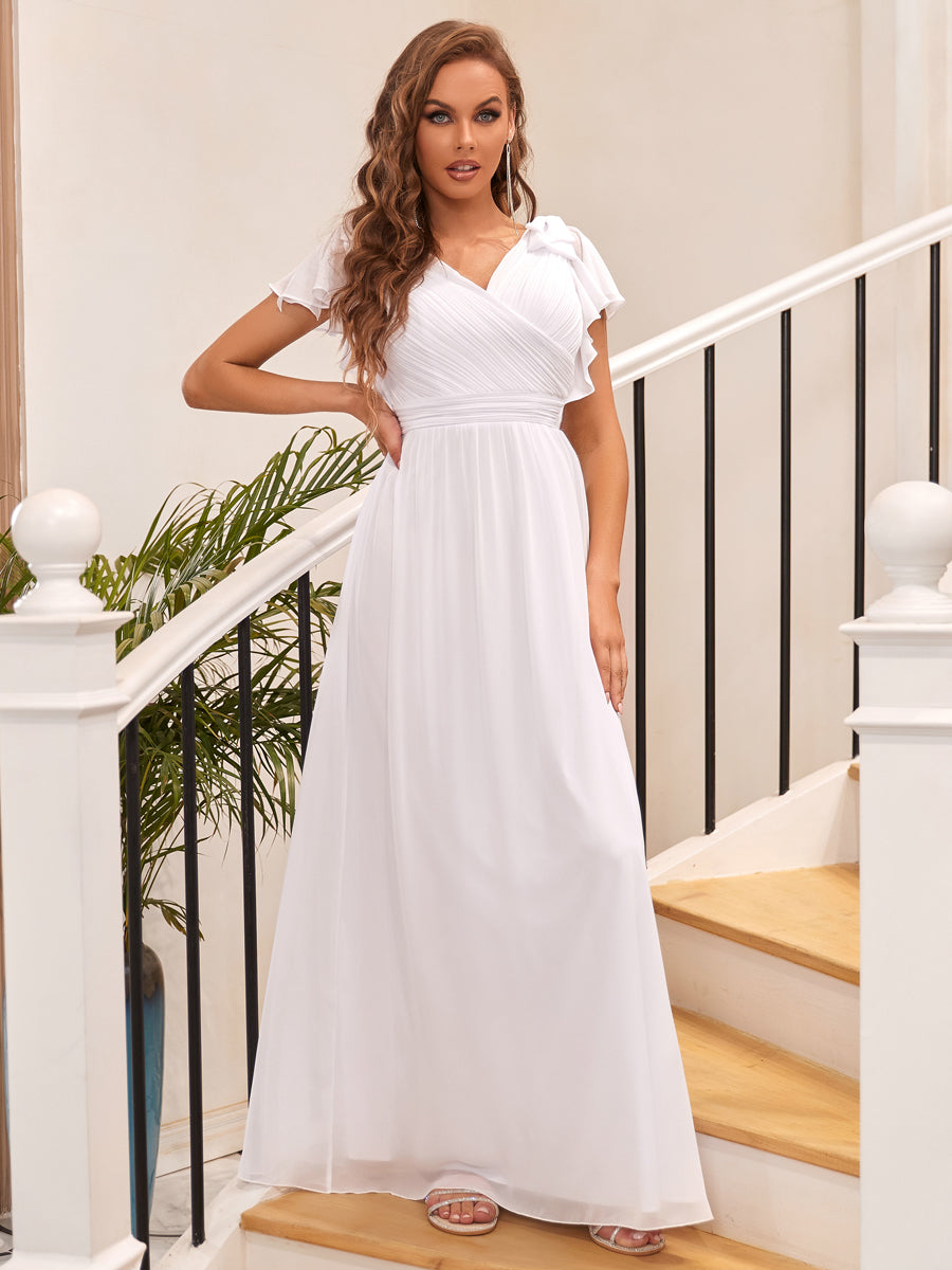 Color=White | Women Floral Sequin Print Fishtail Tulle Dresses Ez07709-White 2
