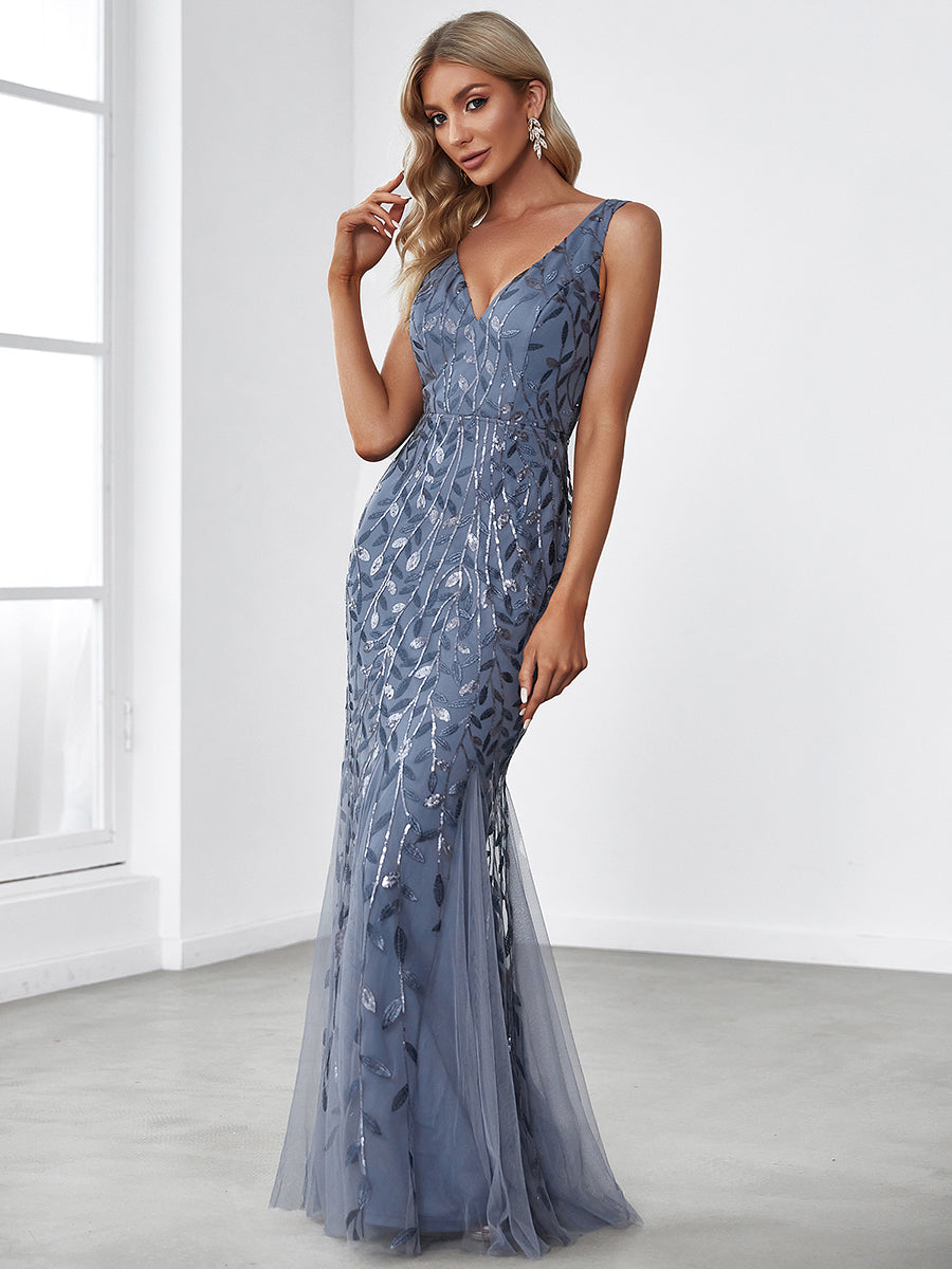 Color=Dusty Navy | classic-fishtail-sequin-wholesale-evening-dresses-for-women-ep07886-Dusty Navy 4