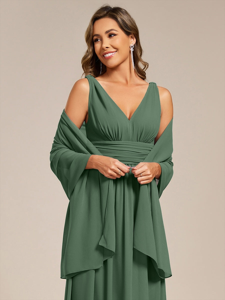 Color=Eucalyptus | Elegant Chiffon Shawl for Special Occasions-Eucalyptus
