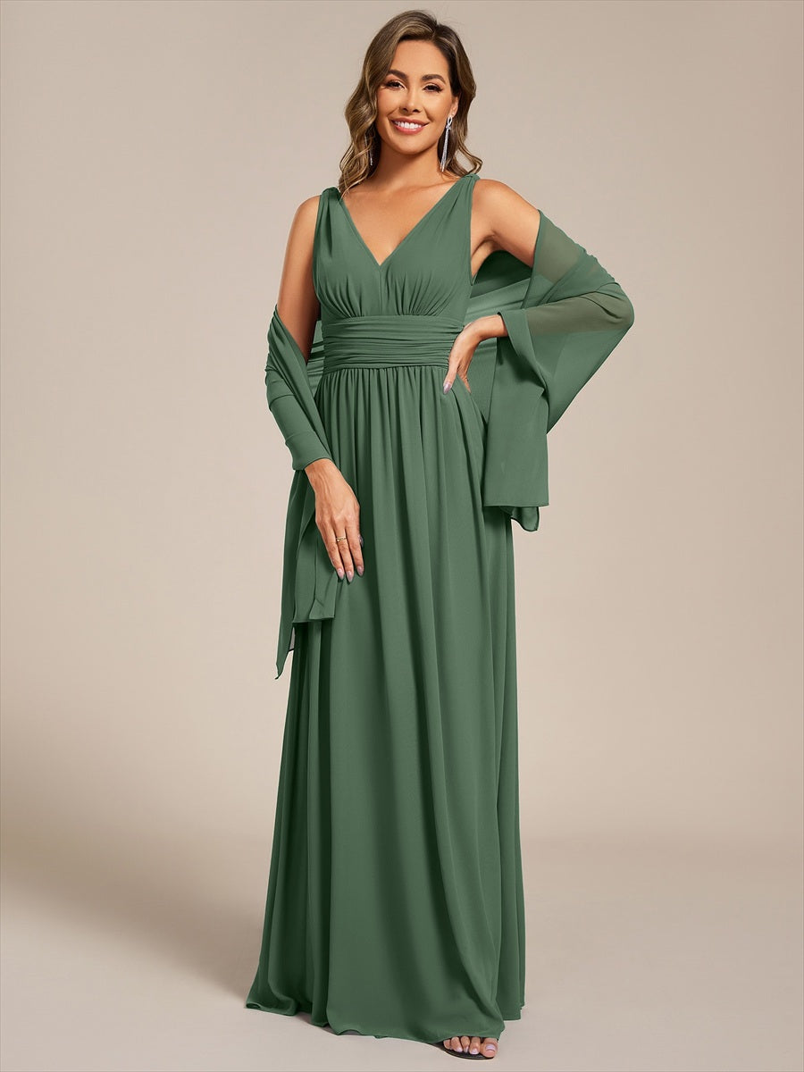 Color=Eucalyptus | Elegant Chiffon Shawl for Special Occasions-Eucalyptus