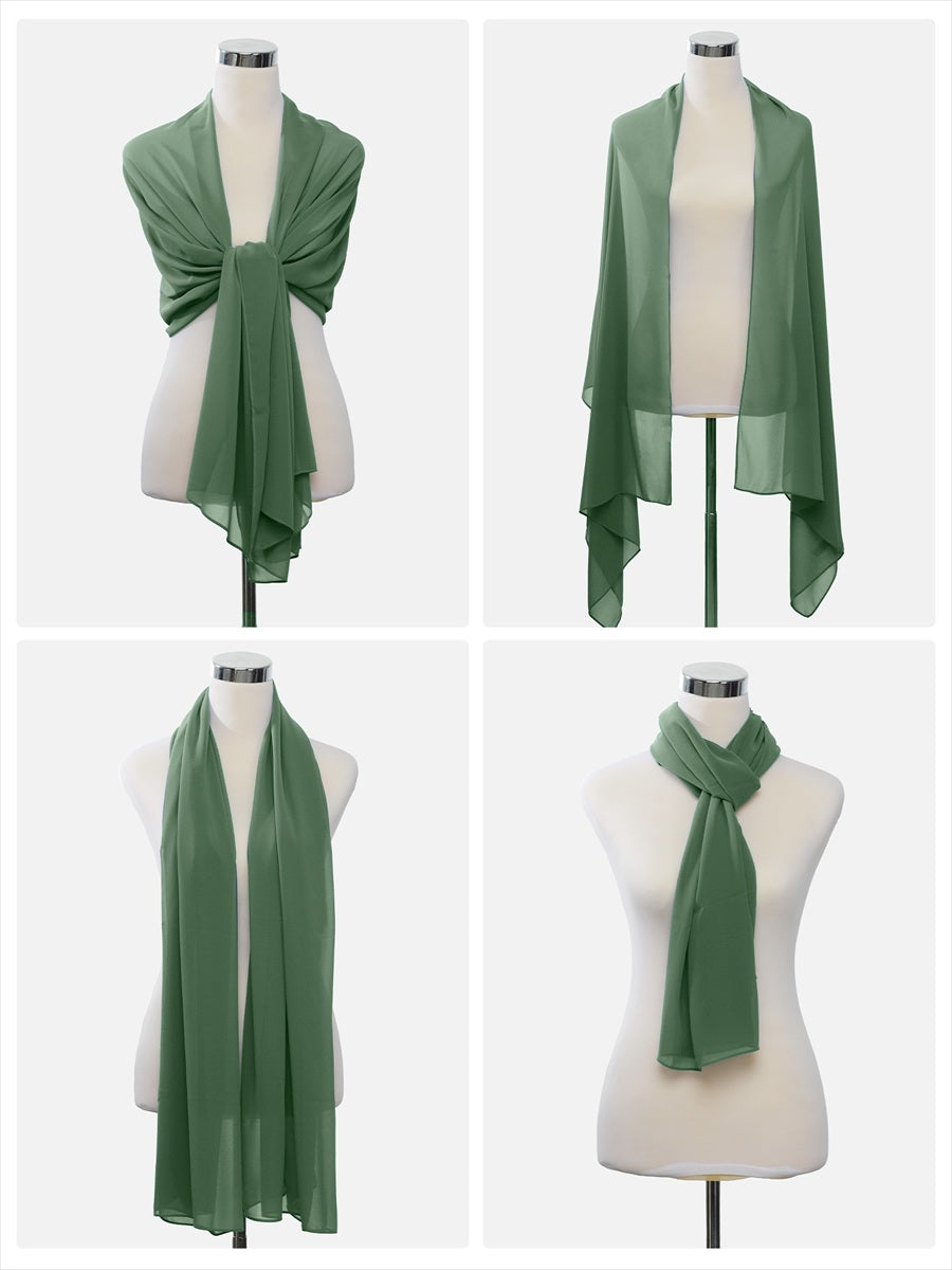 Color=Eucalyptus | Elegant Chiffon Shawl for Special Occasions-Eucalyptus