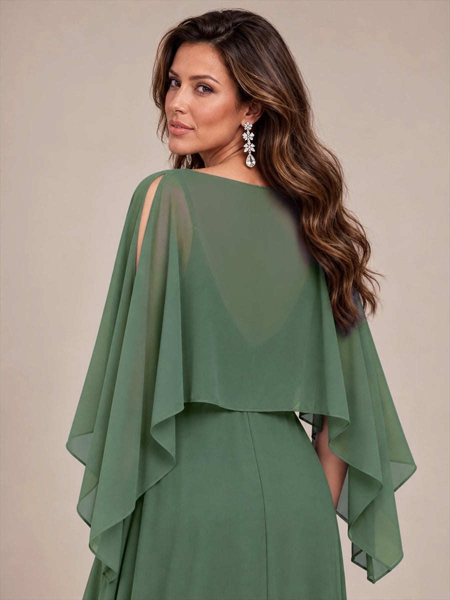 Color=Eucalyptus | Contemporary Eveningwear Product Detail Design Shawl - Eucalyptus