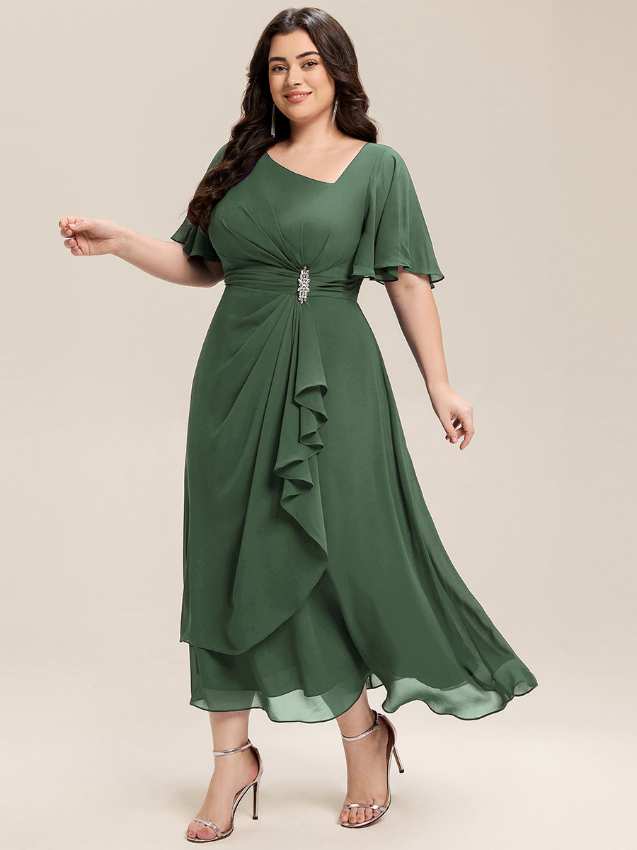 Color=Eucalyptus | Fast Delivery Short Sleeve Asymmetrical Rhinestone A-Line Midi Evening Dresses-Eucalyptus 14
