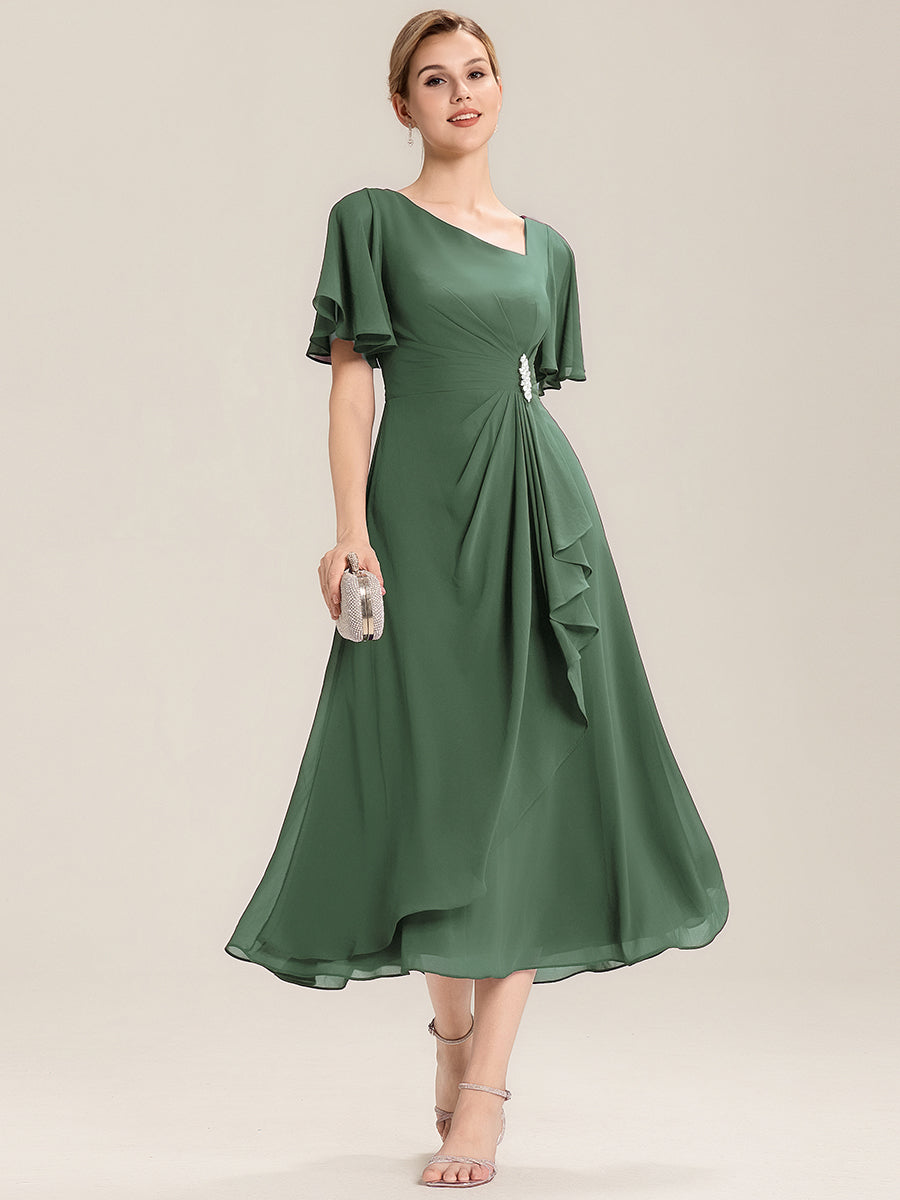 Color=Eucalyptus | Fast Delivery Short Sleeve Asymmetrical Rhinestone A-Line Midi Evening Dresses-Eucalyptus 11