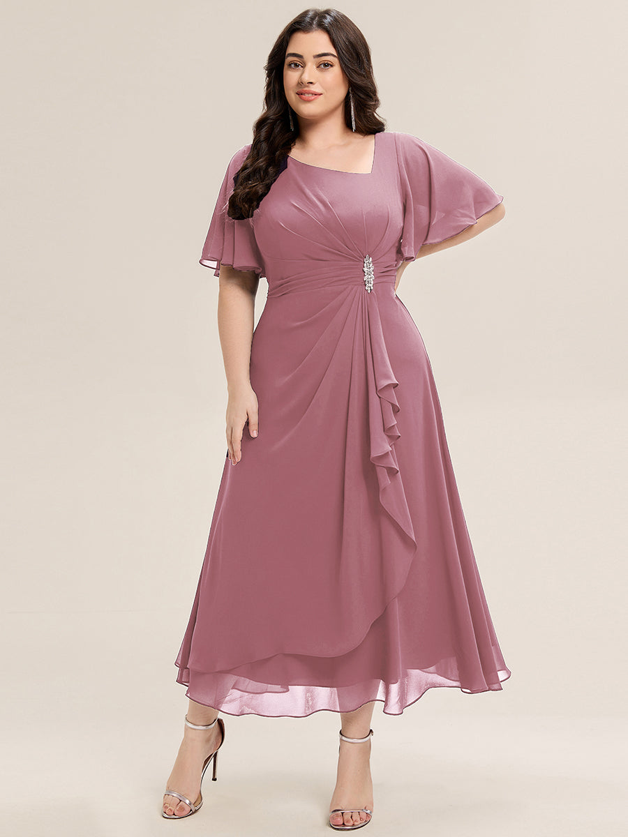 Color=Purple Orchid | Fast Delivery Short Sleeve Asymmetrical Rhinestone A-Line Midi Evening Dresses-Purple Orchid 22