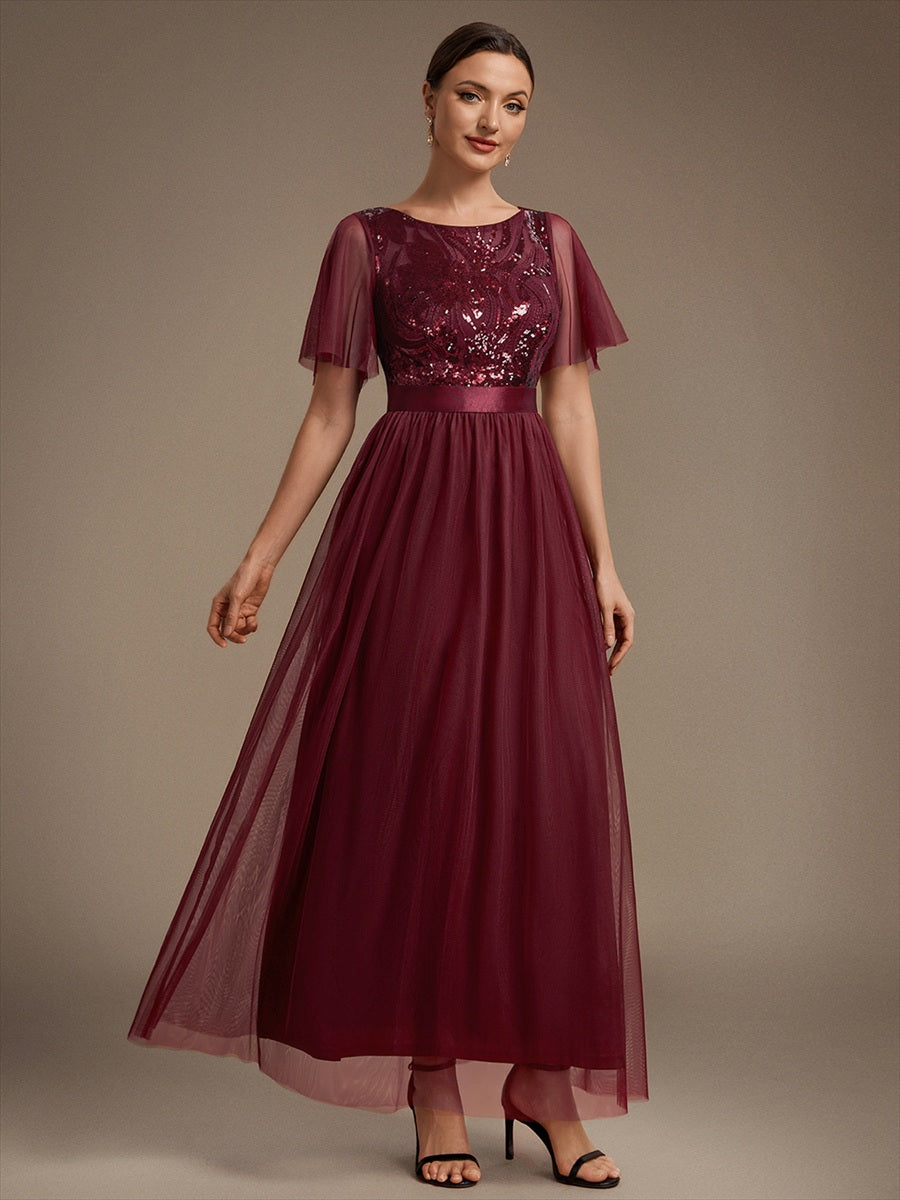 Wholesale Pricing Plus Size Ruffle Sleeve Tulle Sequin A-Line Round Neck Evening Dresses - EE02786BD-R3.jpg