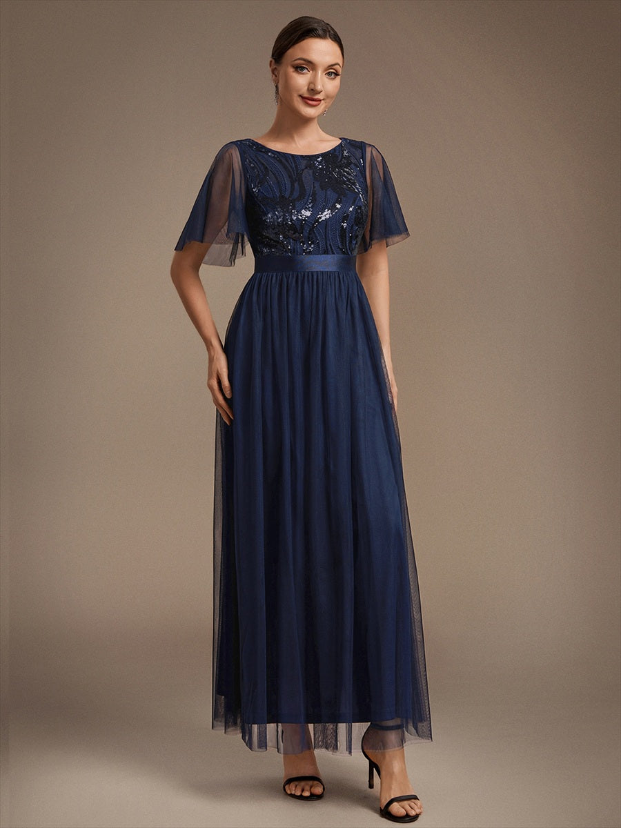 Wholesale Pricing Plus Size Ruffle Sleeve Tulle Sequin A-Line Round Neck Evening Dresses - EE02786NB-R3.jpg