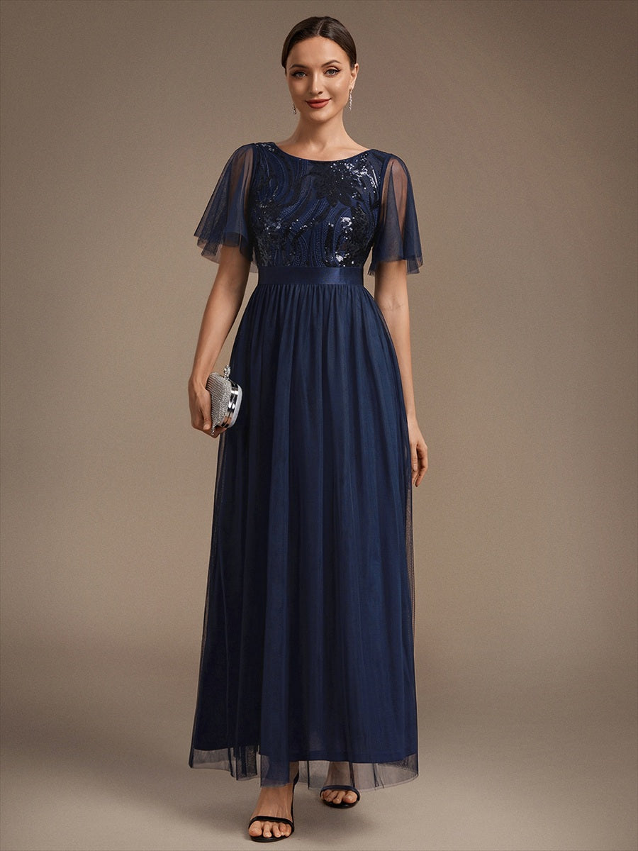 Wholesale Pricing Plus Size Ruffle Sleeve Tulle Sequin A-Line Round Neck Evening Dresses - EE02786NB-R4.jpg