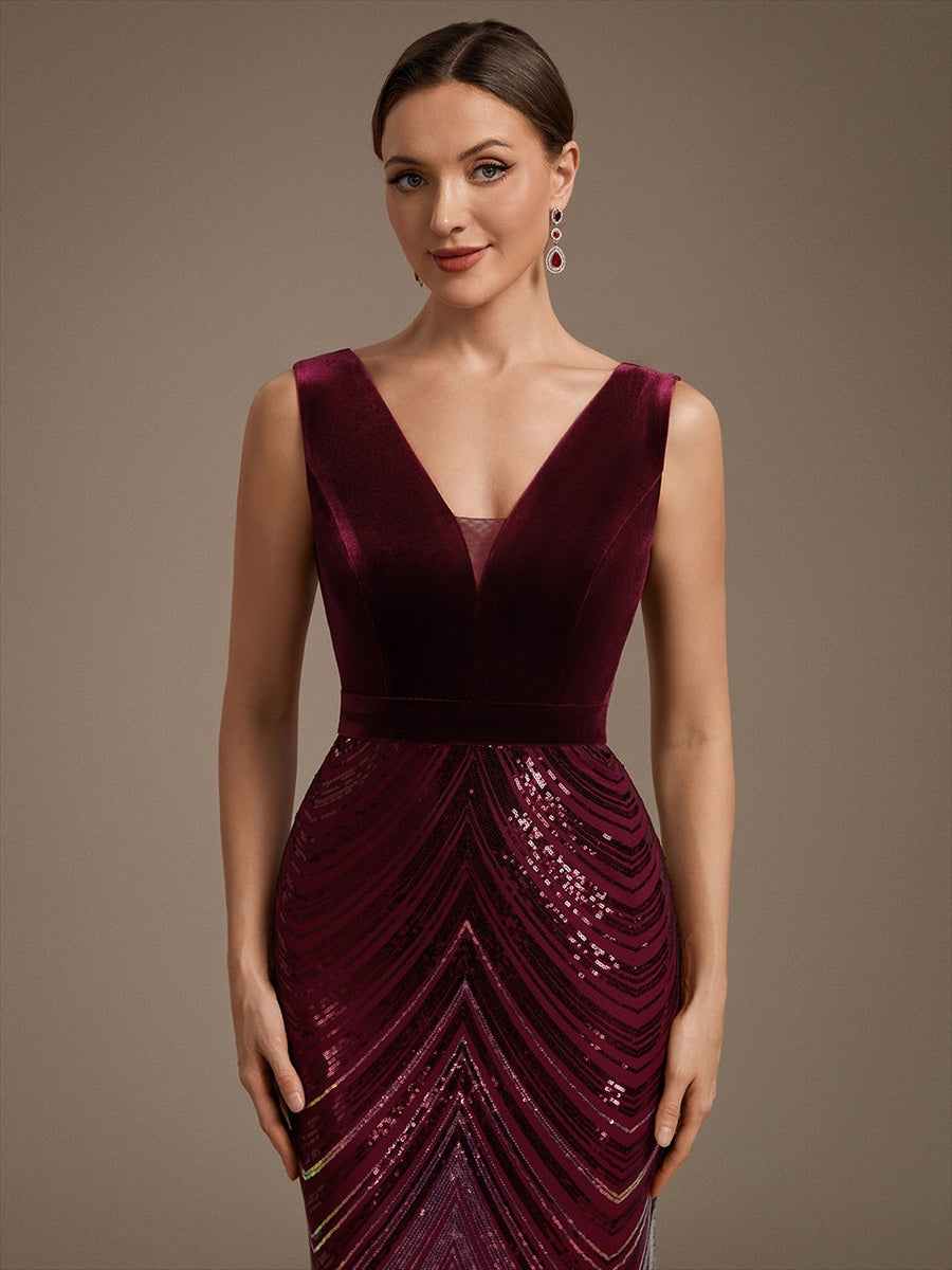 Fast Delivery Plus Size Sleeveless V-Neck Ombre Sequin Mermaid Maxi Evening Dresses - EE02788BD-R5.jpg