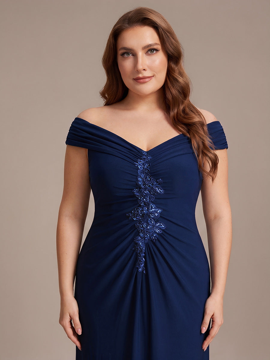 Color=Navy Blue | Industrial Use Sleeveless Multi-way V-neck High Stretch Sheath Maxi Evening Dresses-Navy Blue 18