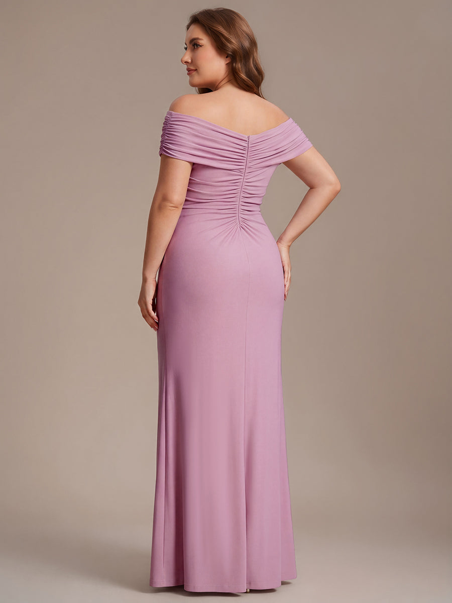Color=Purple Orchid | Industrial Use Sleeveless Multi-way V-neck High Stretch Sheath Maxi Evening Dresses-Purple Orchid 27