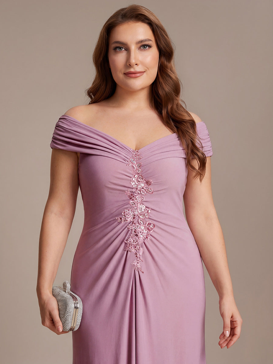 Color=Purple Orchid | Industrial Use Sleeveless Multi-way V-neck High Stretch Sheath Maxi Evening Dresses-Purple Orchid 28