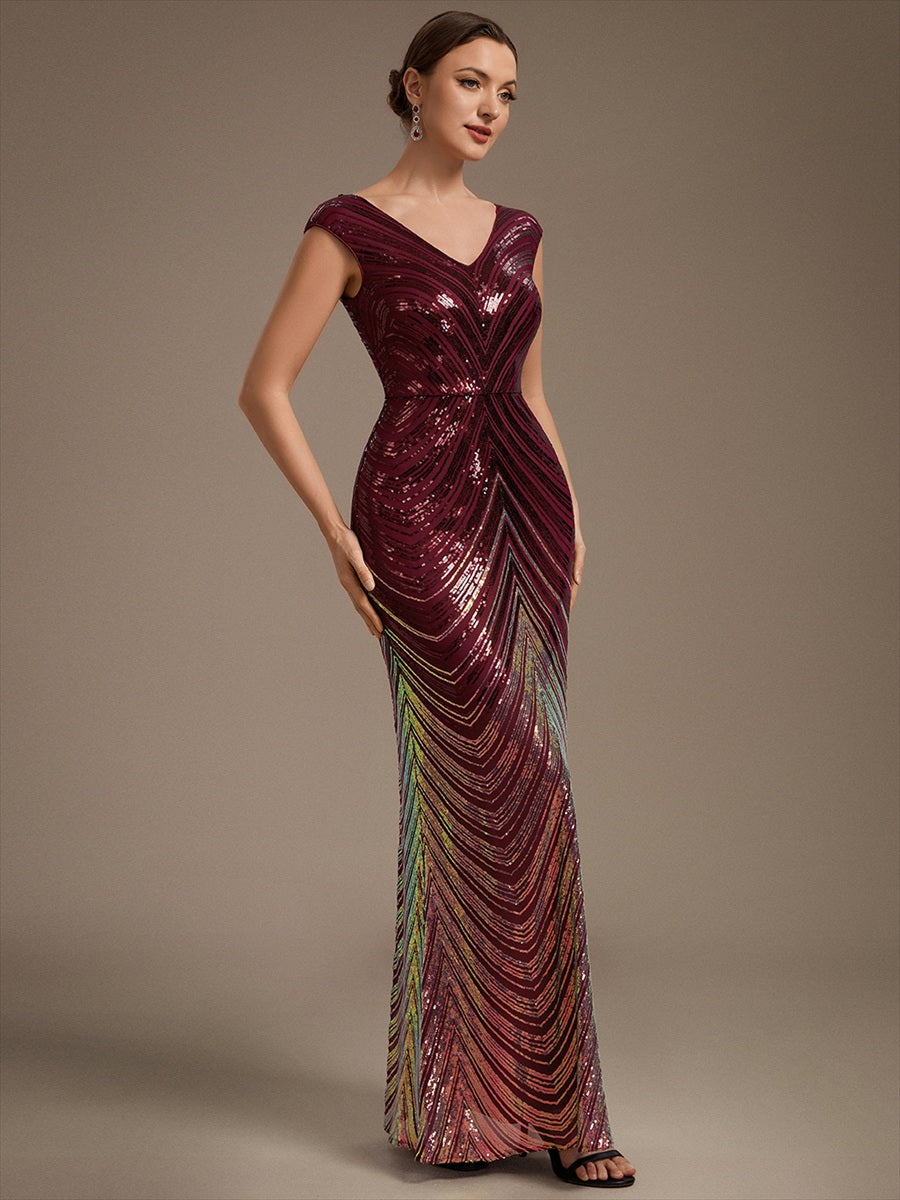 One Stop Shop Plus Size Sequin Sleeveless V-Neck Mermaid Maxi Evening Dresses - EE02829BD-R3.jpg